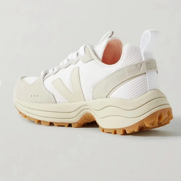 Veja White and Tan Women's Sneakers - Picture 2 of 13